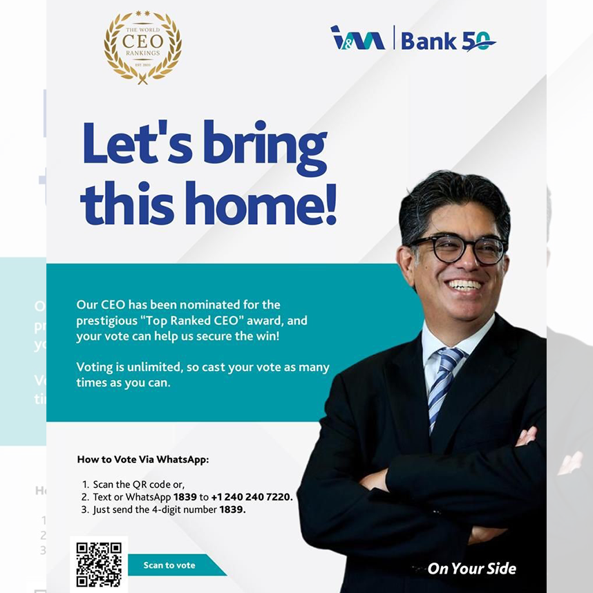 I&M Bank Tanzania, CEO and Managing Director Mr. Zahid Mustafa has been nominated for ‘Top Ranked CEO’